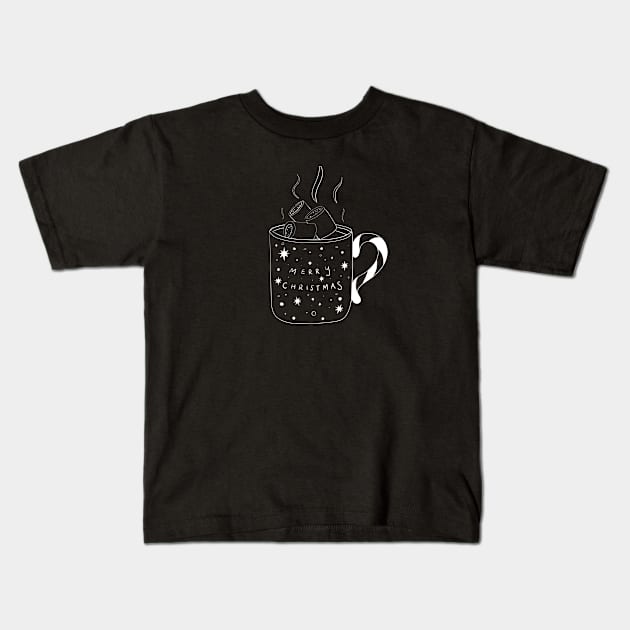 Hot chocolate with marshmallows Xmas Kids T-Shirt by Emotions Capsule